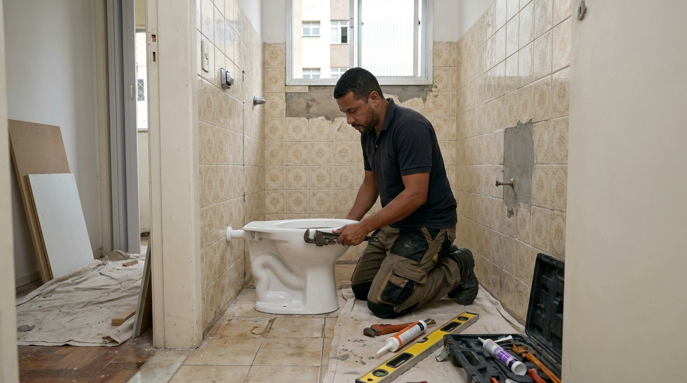 Instalação de vaso sanitário profissional em Volta Redonda‑RJ